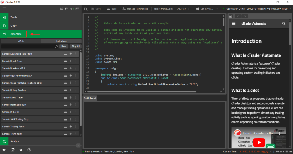 cTrader Automate