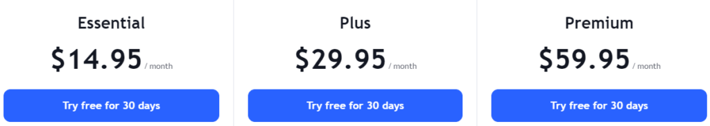 Get TradingView: Web, PC and Mobile 2 Non Professional Plan TradingView 1