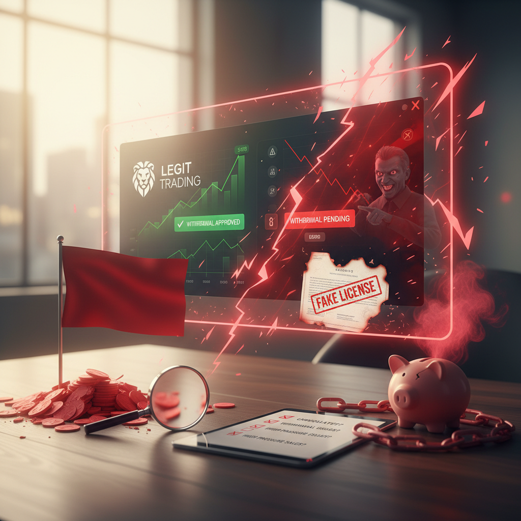 How to Identify Scams: Red Flags in Selecting a Forex Broker 6 Detect forex broker scams fast. Learn 12 red flags—withdrawal delays, pushy managers, fake licenses—and a checklist to spot fraudulent brokers.